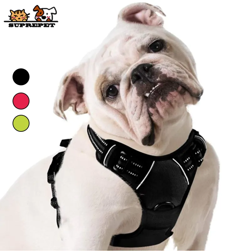 Suprepet Pet Justerbar Nylon Vest för stort medium Nej Dra hundvalp sele 1020