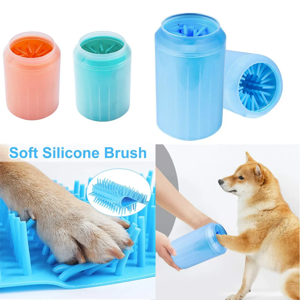 Pies Cleaner Cup Pet Feet Washer Portable Pet Cat Dirty Feet Cleaning Cup Soft Silikonowe narzędzie do mycia stóp dla małych dużych psów