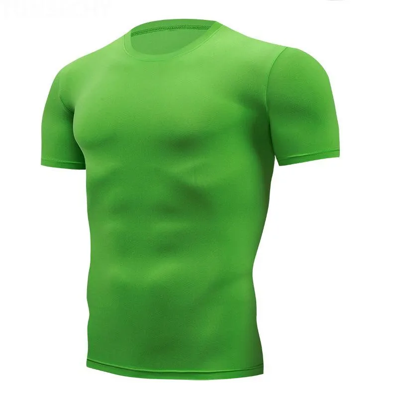 T-shirts pour hommes T-shirt de compression de course à séchage rapide T-shirt de concepteur Sweat-shirt respirant Costume Fitness Tight Sportswear Riding Chemise à manches courtes Entraînement 856