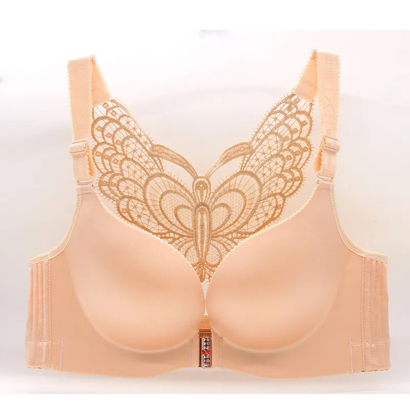 Plus Size Sexy Push Up Bra Backless Bralette Breast Seamless Bras Front  Closure Butterfly Brassiere For Women D E 120 115 110 Bh LJ200821 From  Luo02, $12.78