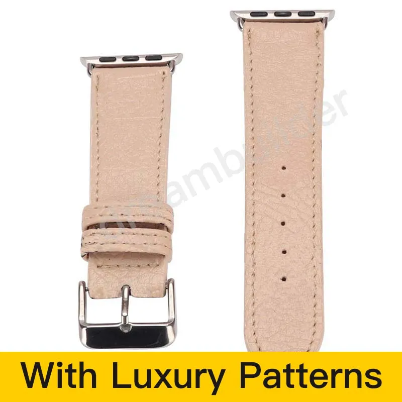 M designer Watchbands for watch strap 42mm 38mm 40mm 44mm iwatch 1 2 3 4 5 bands Leather Strap Bracelet Fashion Stripes