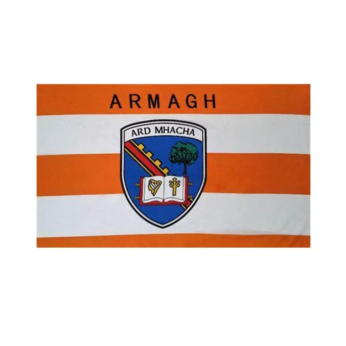 Ierland County Armagh Banner 3x5FT 90x150 cm Dubbele Stiksels Vlag Festival Party Gift 100D Polyester Indoor Outdoor gedrukt Hot selling