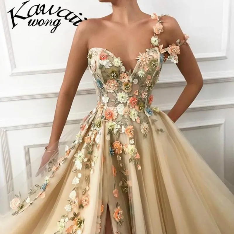 Party Dresses Khaki Evening Dress Prom Lace Appliques A line Sexy Special Occasion Plus Size Gown Dresses1