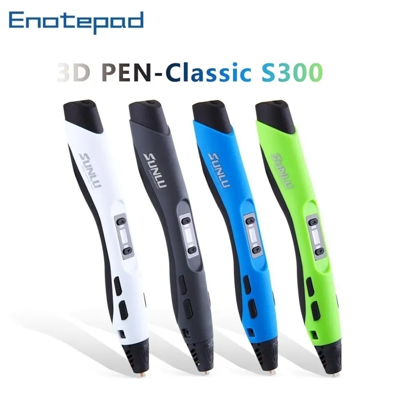 Enotepad 3D Printing Pen SL-300 Impression 3DPen PLA / ABS Filament Professional 3dpen Sublimation Printer Pencil Cadeau d'anniversaire 201214