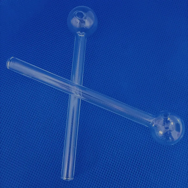 OD20mm Pipa ad acqua per olio in vetro trasparente Bruciatore per fumo da 4,1 pollici Tubo per unghie spesso Bong Dab manico