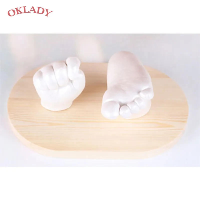 Oklady Hand Foot Print Mold For Baby Powder Plaster Casting Kit