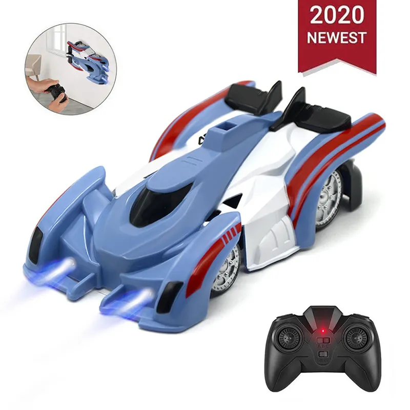 Elektrische/RC-auto Nieuwe RC Muurklimmende auto Afstandsbediening Anti-zwaartekracht Plafond Racewagen Elektrische speelgoedmachine Auto Cadeau voor kinderen 240314