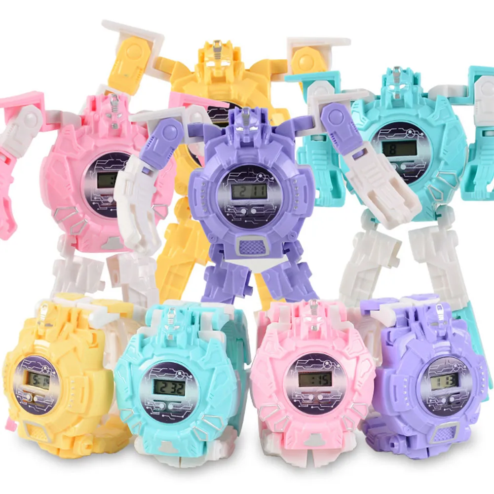 Party Gift Childrens Watch Deformation Electronic Children's Toy Phones Cartoon Anime Transformation King Kong Robot For Boy Gifts