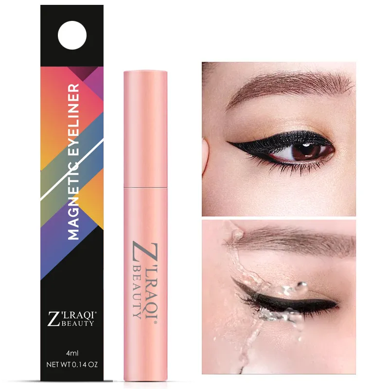 Magnetischer Eyeliner, wasserdicht, schweißfest, flüssiger Eyeliner, schnell trocknend, langlebig, leicht zu tragen, Eyeliner für Wimpern