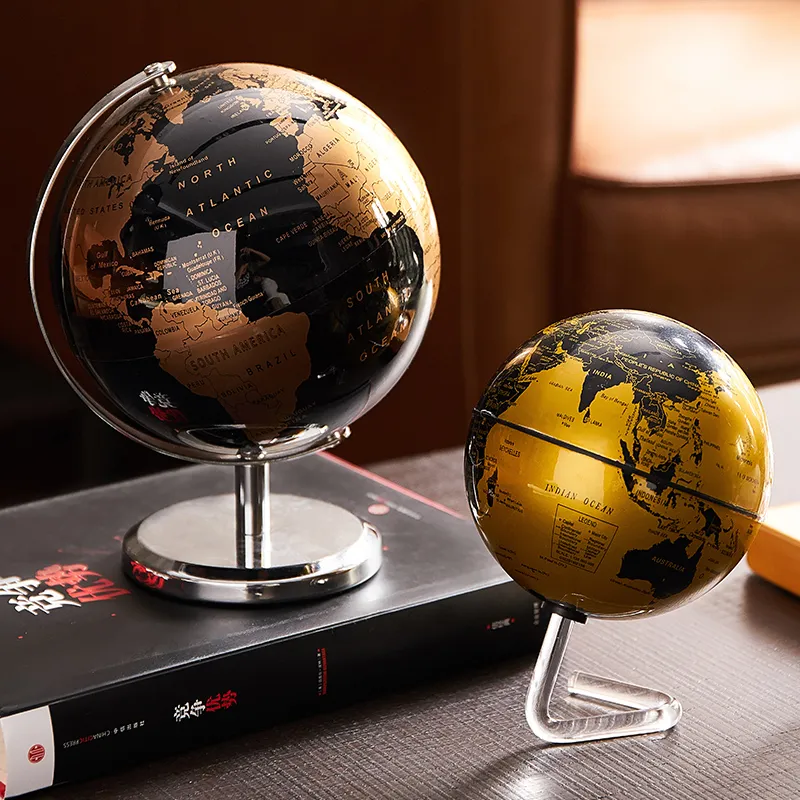 Automatic Rotation LED Light World Globe Constellation Map Globe for Home Table Ornaments Office Home Decoration Accessories 201201