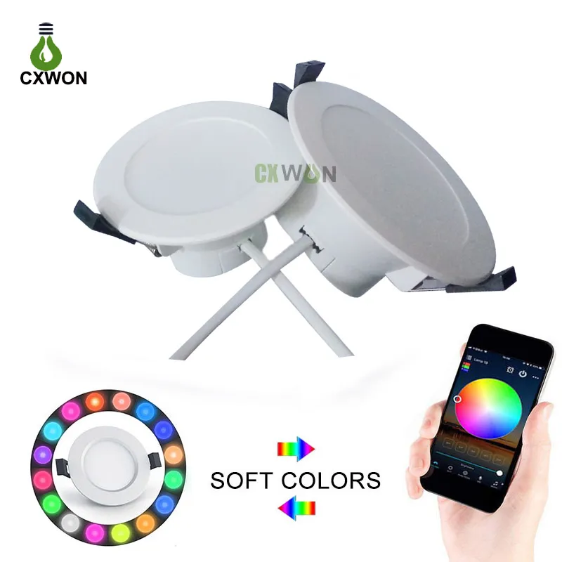 DHgate.com:Smart LED Ceiling Lights: 7W/9W Recessed Multicolor Down ...