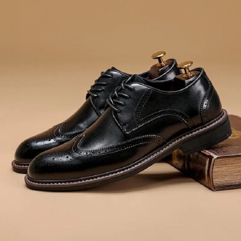 Genuine Leather Dress Comfy Men Casual Shoes Smart Business Work Office Lace-up