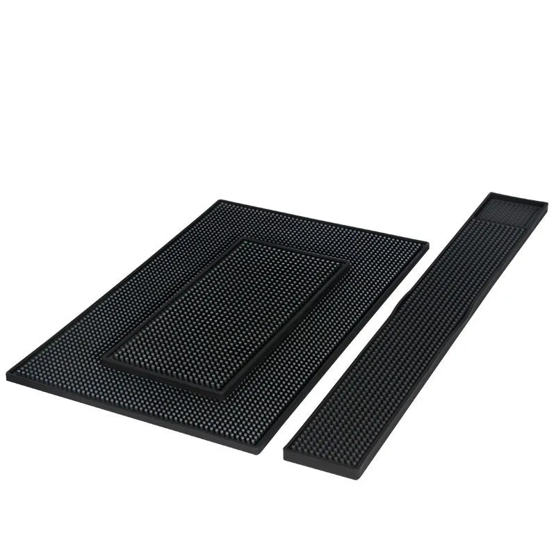 Pvc Soft Rubber Non-slip Drain Pad Heat Insulation Coaster Bar Mat