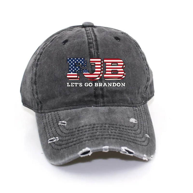 LET`S GO BRANDON Washed Printed Baseball Hat Spring Summer Autumn Winter Cap Trump 2024 Prank Biden Washed Cotton Caps