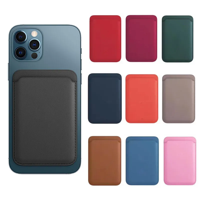 Funda magnética fuerte para teléfono, fundas de cuero Magsafe para tarjeta de crédito, bolsillo para efectivo, funda para tarjeta de identificación para iPhone 14 13 12 mini Pro Max iphone14