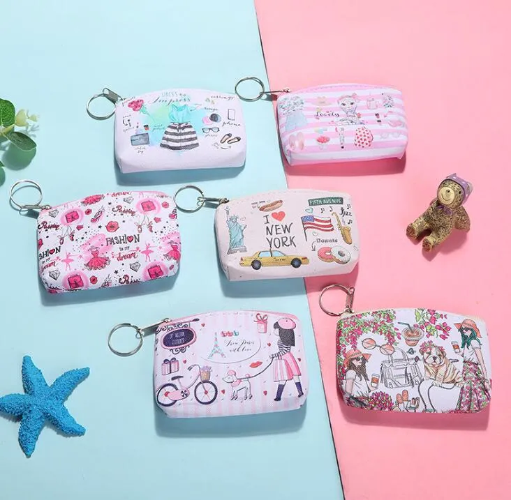Kinder kreative geldbörse brieftasche dame pu tasche cartoon mode schlüssel tasche mädchen mini geldbörsen frauen handtasche