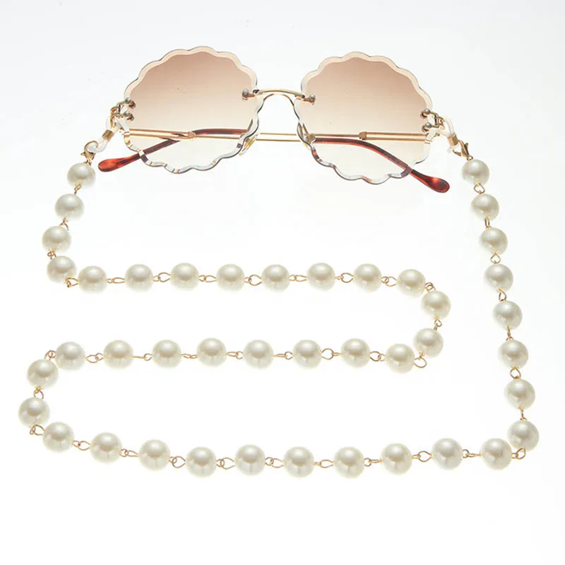 Nouvelle arrivée Lunettes de luxe Chain Belle Perles artificielle avec fermoir homard Pour tout usage Lunettes Chaînes de masque bouche