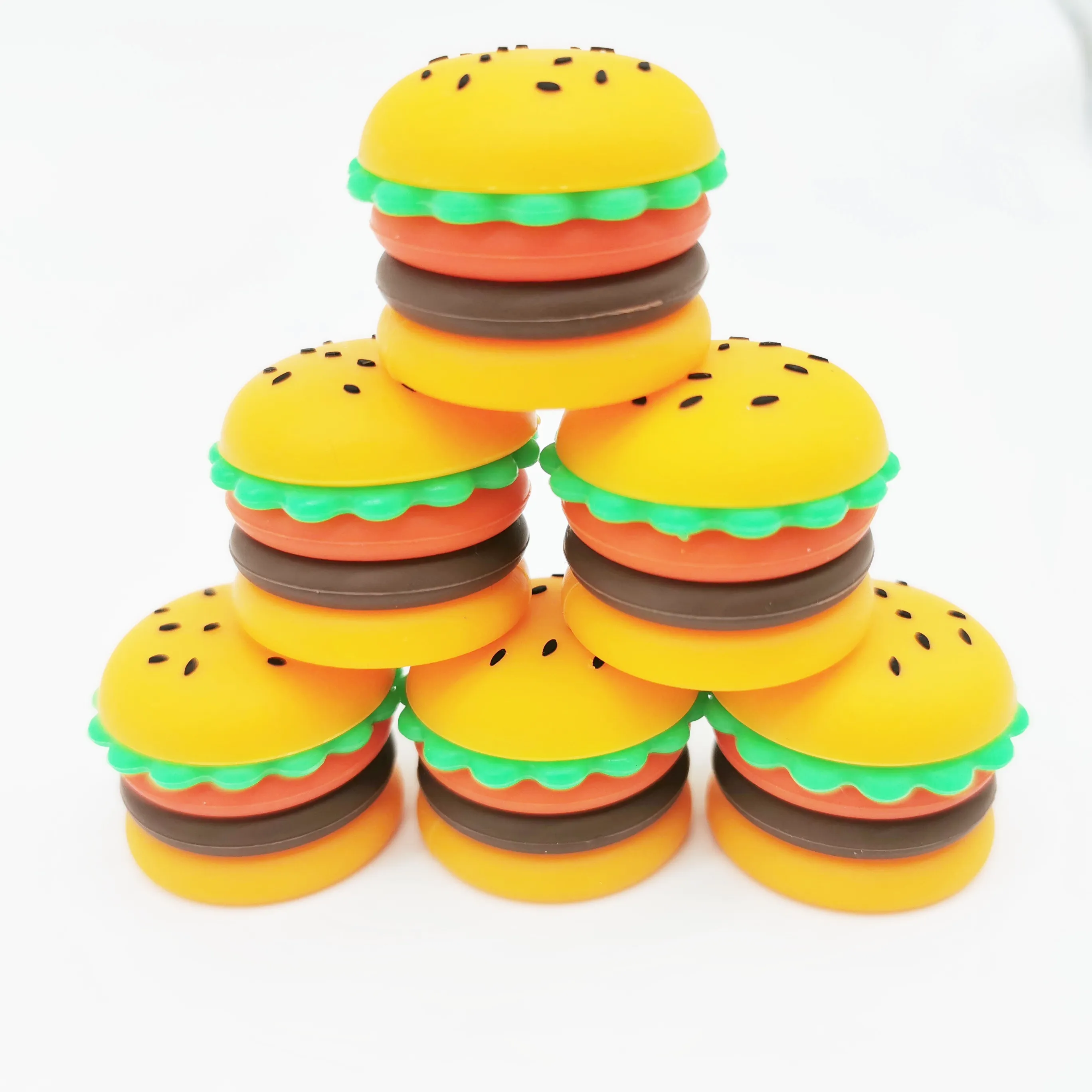 home hamburger jar Silicone Container Jars Dab Wax Vaporizer Container Slick Dry Herb Containers