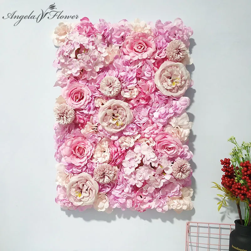 40 * 60 cm Grille Fleur Artificielle Panneau Mural Fournitures De Mariage Toile De Fond Décoration Soie Fleur Rangée Fête Hôtel Disposition Accessoires