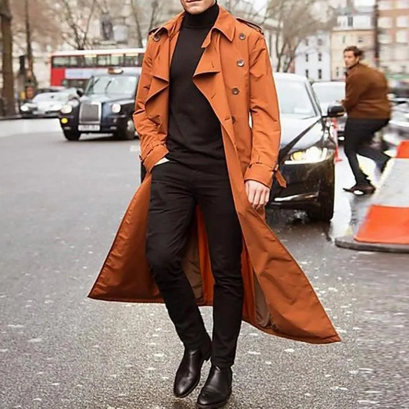 Khaki Trench Coats for Men Stylish and Versatile 2024 Fashion Jackets