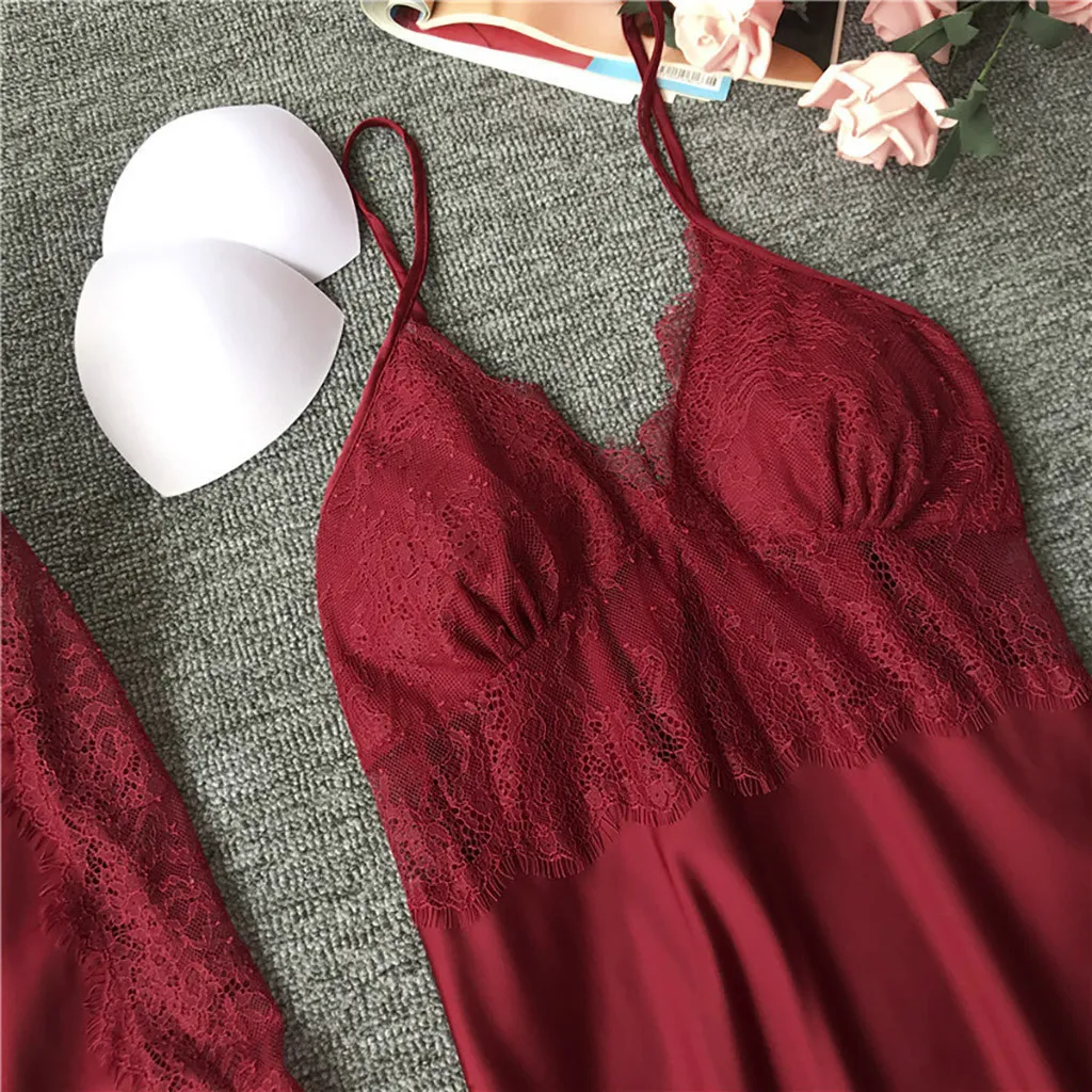 silk night dress sex Women Custom Color Homewear Sleepwear Silk Custom Sex Dress Night Wear