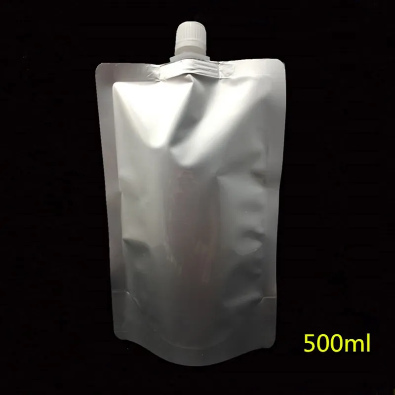 1400pcs grossist 150ml 350ml Aluminiumfoliepåse Stå upp Spout Dryckväska Plastpipa förvaringspåse med sugmunstycke