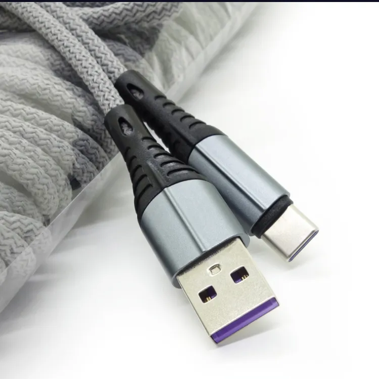 3A Velocidade rápida Carregamento 1M 3FT tecido trançado Nylon Tipo C Cabos USB Micro USB Cable