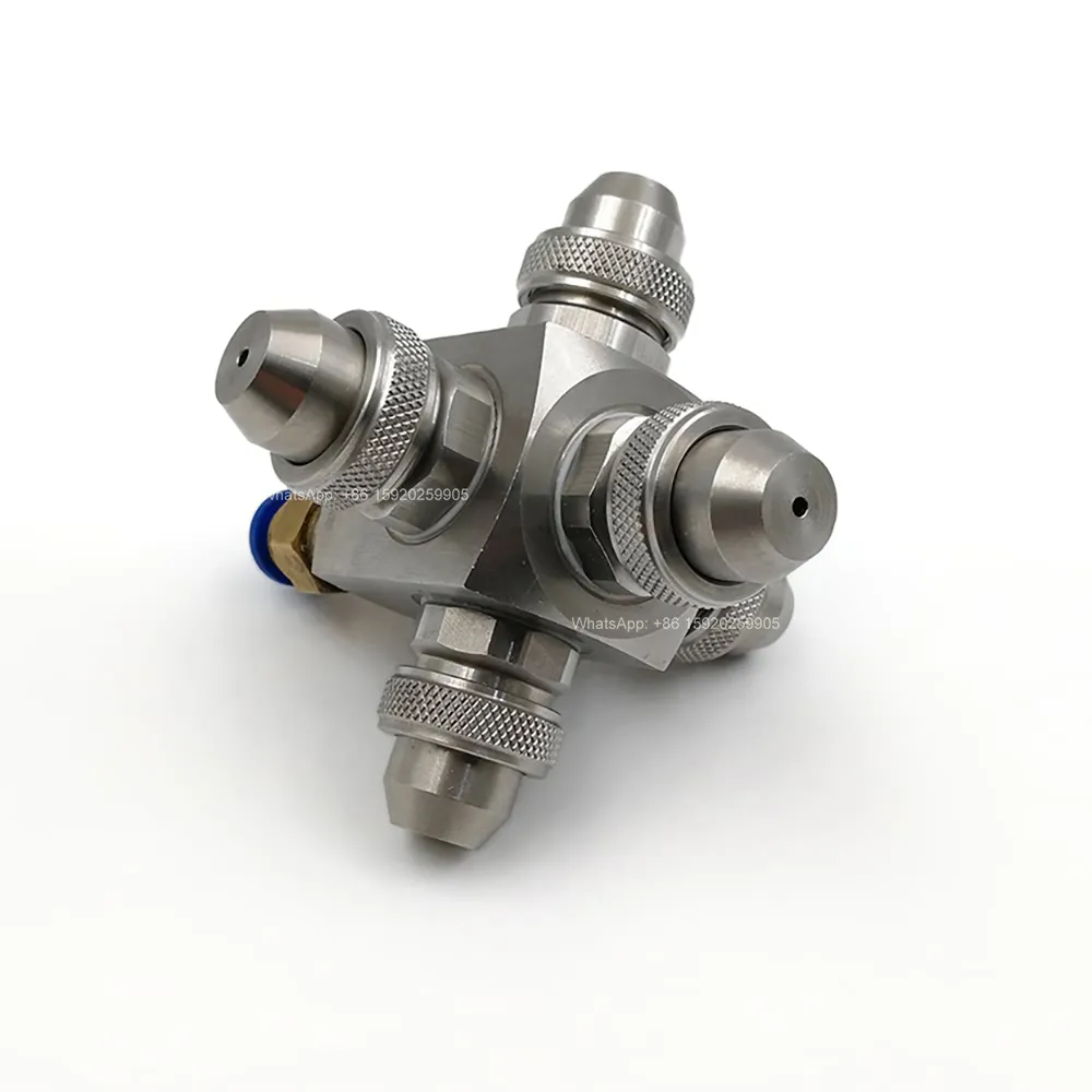 YS 8650 Metals Stainless steel five-head cluster-UPS spray air atomizing nozzle is used for wetting and derusting chemical treatment tablet coating fume evaporation