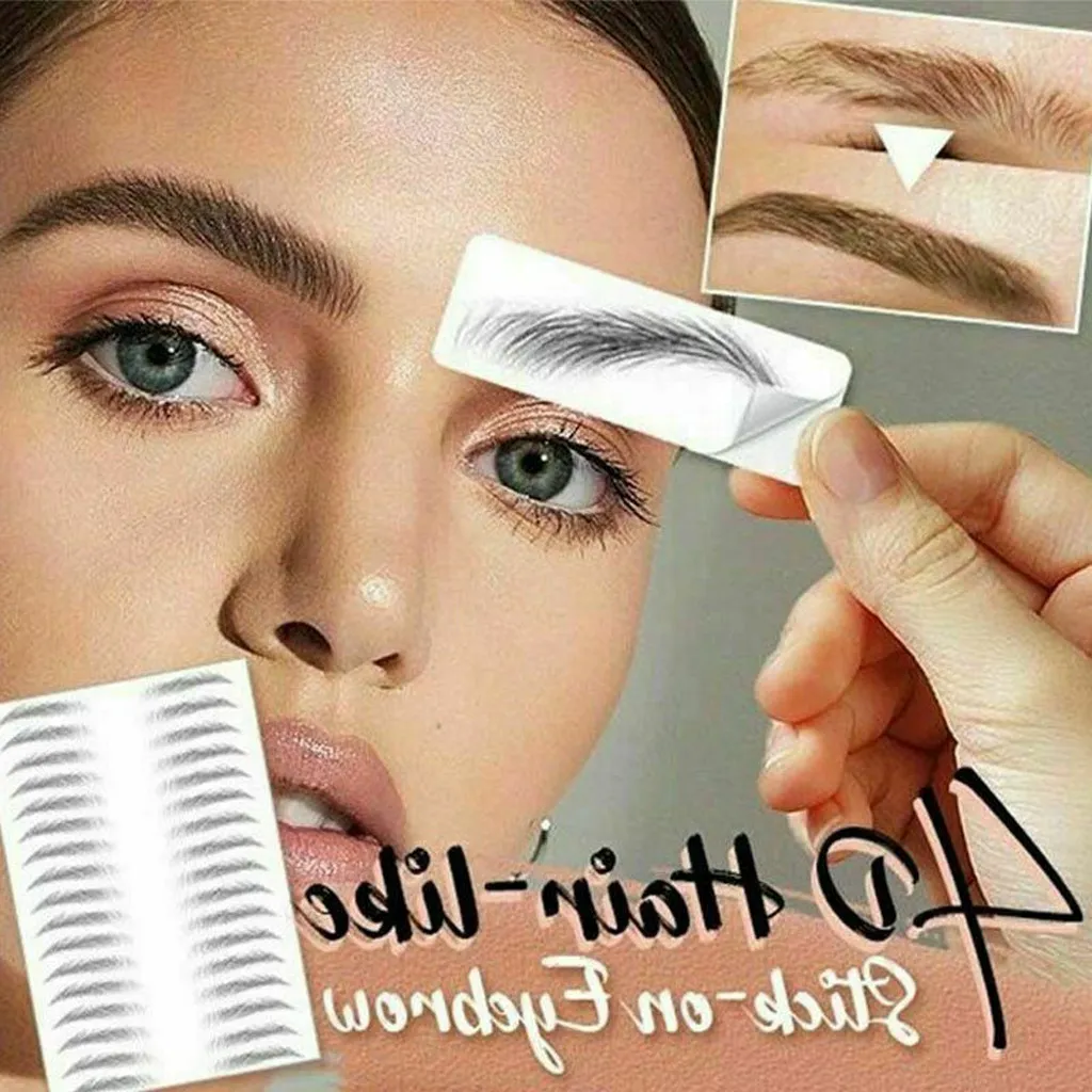 Autocollant de tatouage de sourcil magique 4D semblable à des cheveux, faux sourcils, maquillage imperméable et durable, autocollants pour sourcils à base d'eau