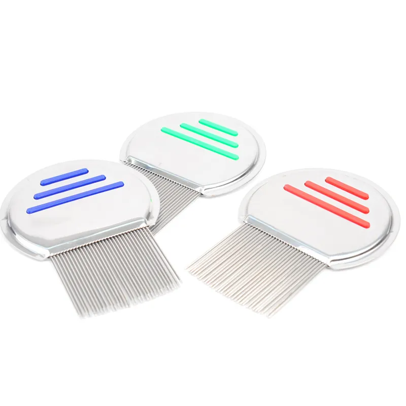 Cepillos para el cabello Terminator de acero inoxidable Peine para piojos Sin liendres Pet Rid Headlice Super Density Dientes Quitar liendres Peine