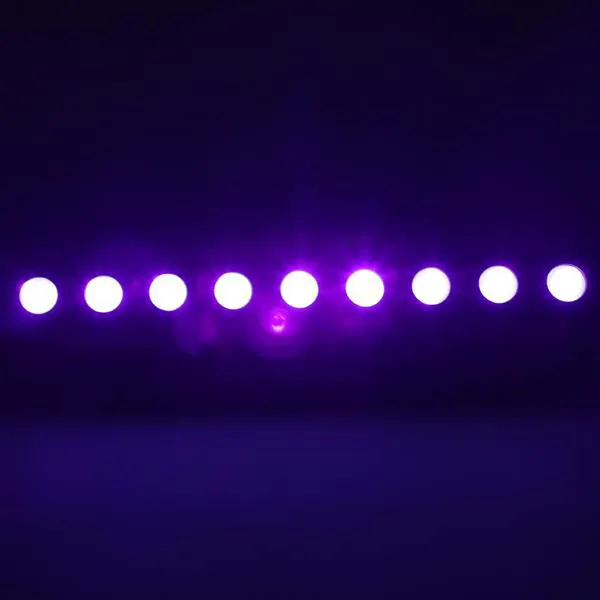 El mejor vendedor AC100V-240V 260W UV 9-LED Controlado a control remoto / Auto / Sonido / DMX Luz púrpura DJ Fiesta de bodas Fiesta de la Fiesta de la Fiesta Negra Iluminación de la etapa