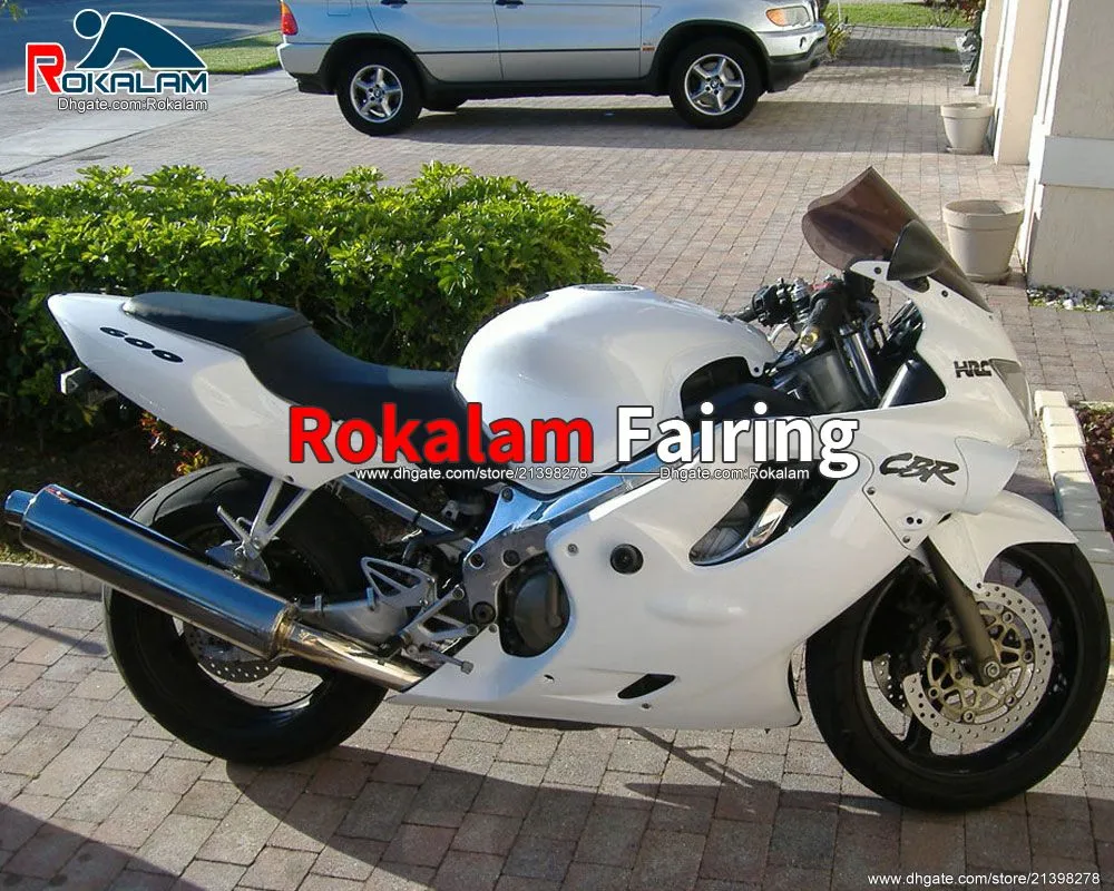 Specialisera karosserie Fairing Kits för Honda CBR600F4 CBR600 F4 CBR 600 600F4 99 00 1999 2000 Full vita vägfässor (formsprutning)