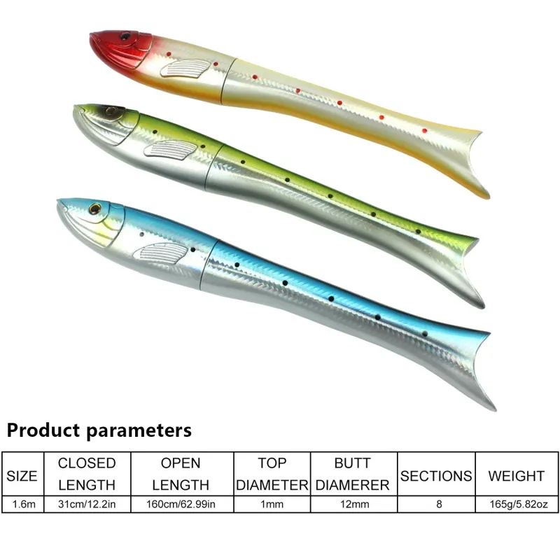 1.6M Pen Fishing Rod Reel Combo Set Premium Mini Pocket