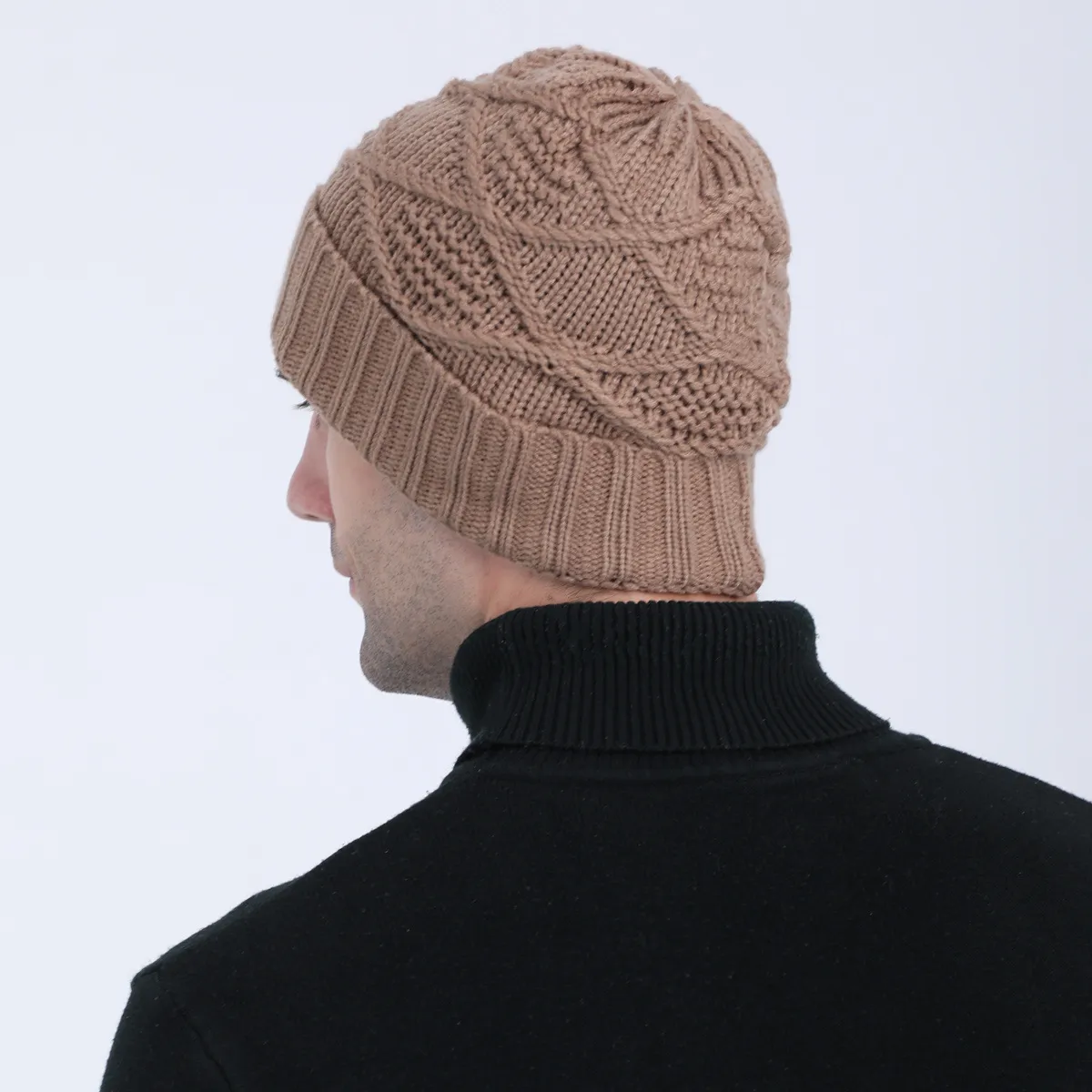 Dome Warm Knitted hat autumn winter Stretch Beanie Skull Cap for Women Men ear cap Fashion