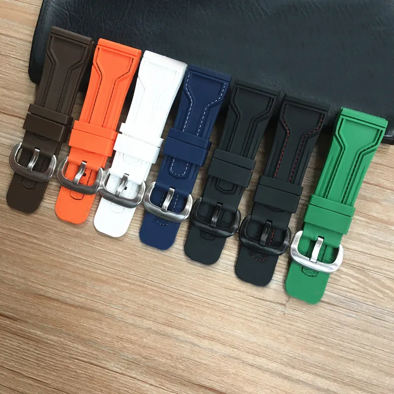 28mm Rubber Strap for Men and Women Silicone Strap Suitable Fit Seven Friday wiht pin buckle