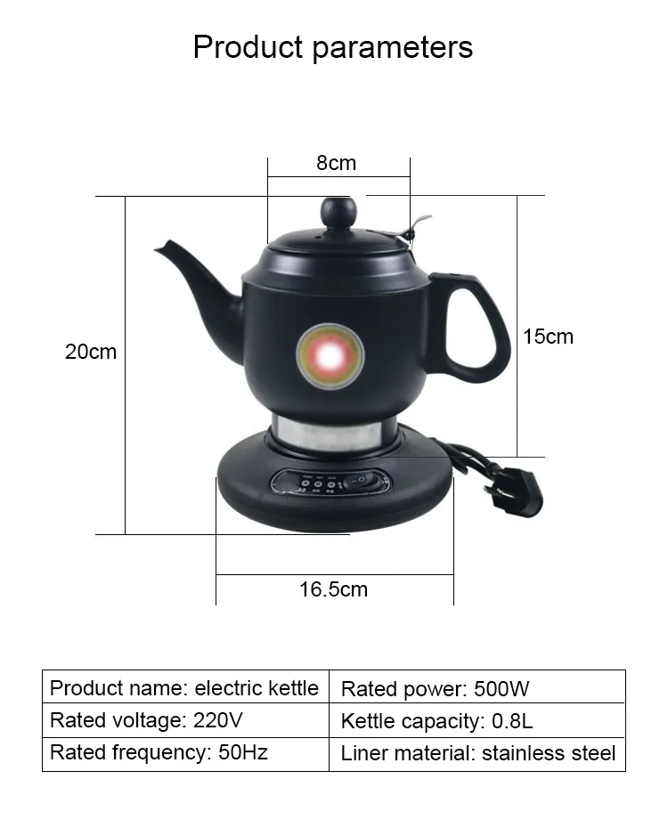 Stainless Steel Electric Kettle Teapot With Thermal Insulation 0.8L  Capacity, 500W Power, 220V Automatic Water Heating Boiler For Kitchen  Bistro Set From Lixin2018, $23.98