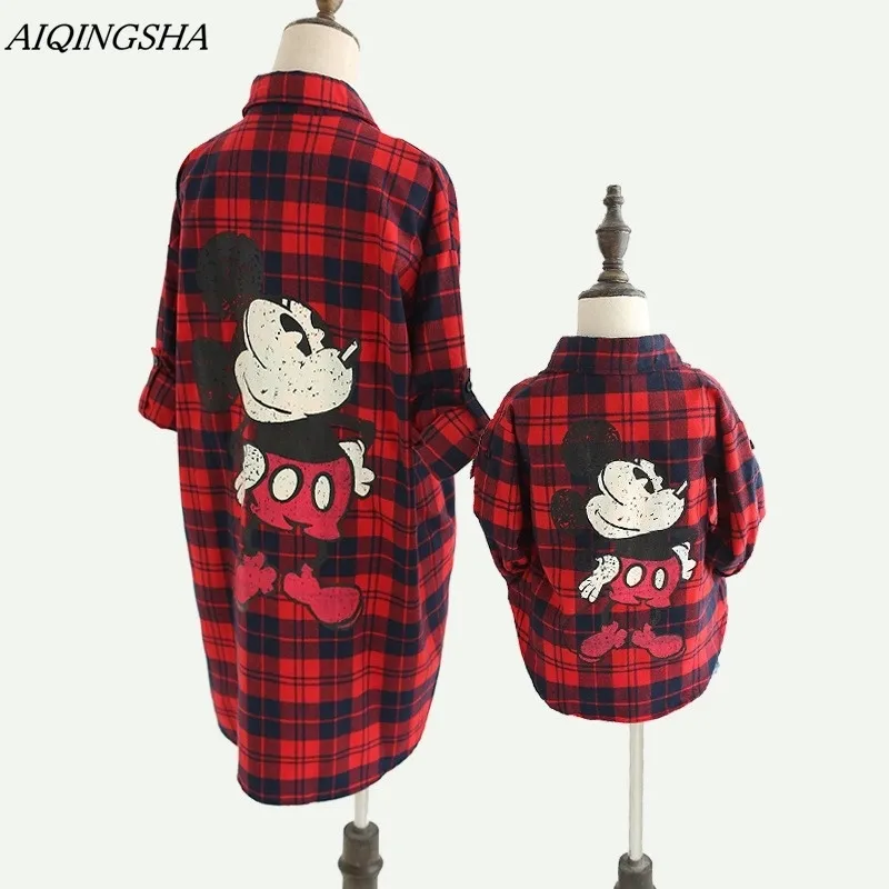 Mam Hijo Trajes Camisa De Algod n Blusa A Cuadros Ni os Rat n