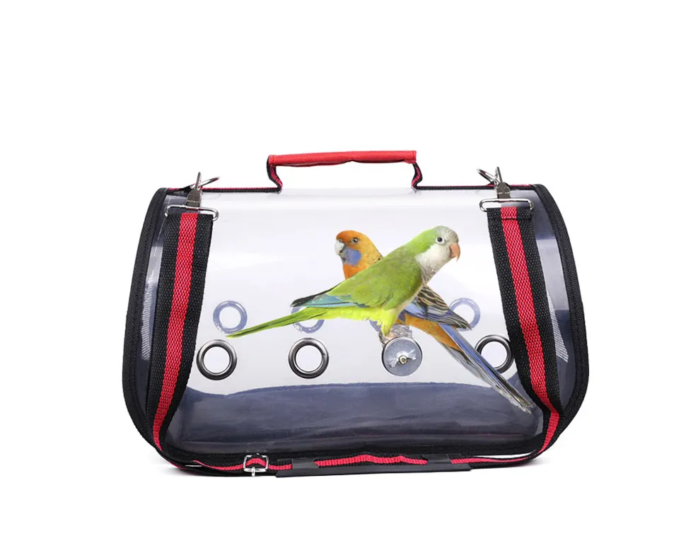 Lightweight Bird Carrier transparent and Breathable 360 degree Sightseeing Outdoor parrot Travel Backpack Suitable for Other Birds