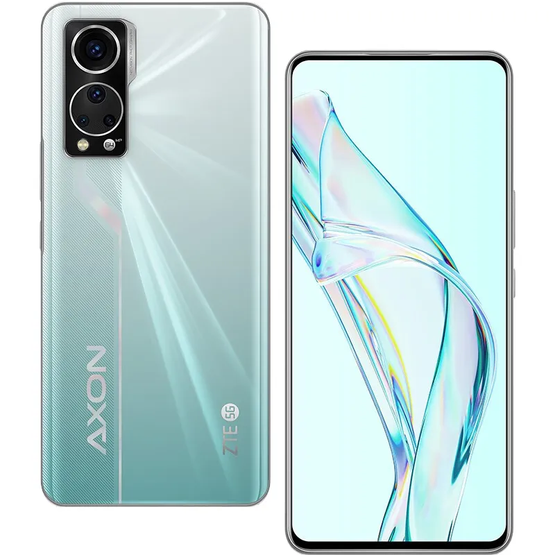 Téléphone portable d'origine ZTE AXON 30 5G 12 Go de RAM 256 Go de ROM Octa Core Snapdragon 870 Android 6,92 "OLED sous caméra d'affichage 64,0 MP AI NFC Face ID empreinte digitale téléphone portable intelligent