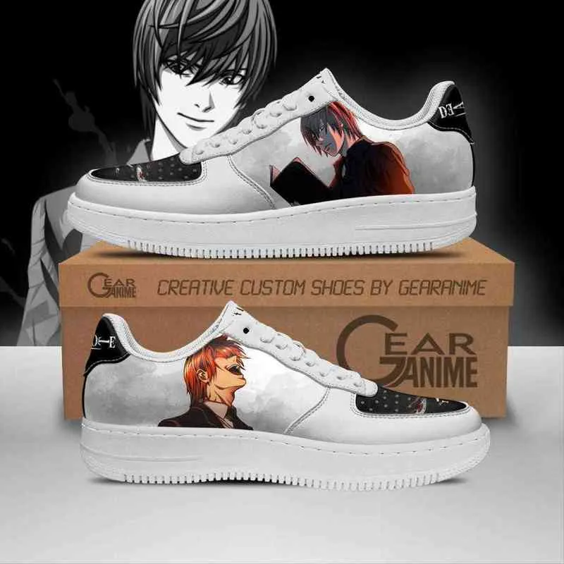 Diy Anime Shoes Death Note Light Yagami Custom Casual Running Sport Walking Sneakers Lightweight Tennis