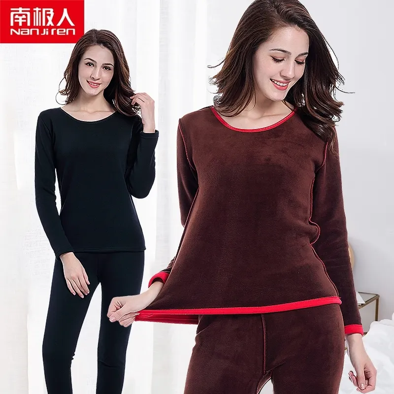 NANJIREN Womens Cotton Womens Winter Thermal Leggings Set Super Thick Long  Johns And Solid Color Pajamas For Casual Wear 201027 From Lu01, $27.63
