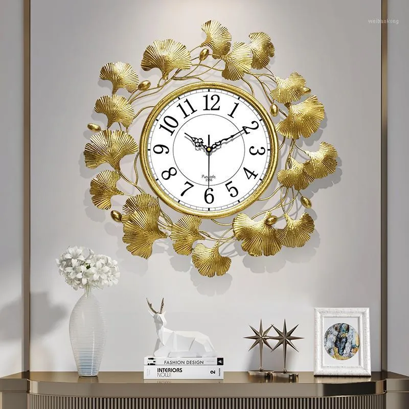 Wall Clocks Creative Clock Mechanism Nordic Metal Large Living Room Reloj De Pared Home Decoration YY60WC1