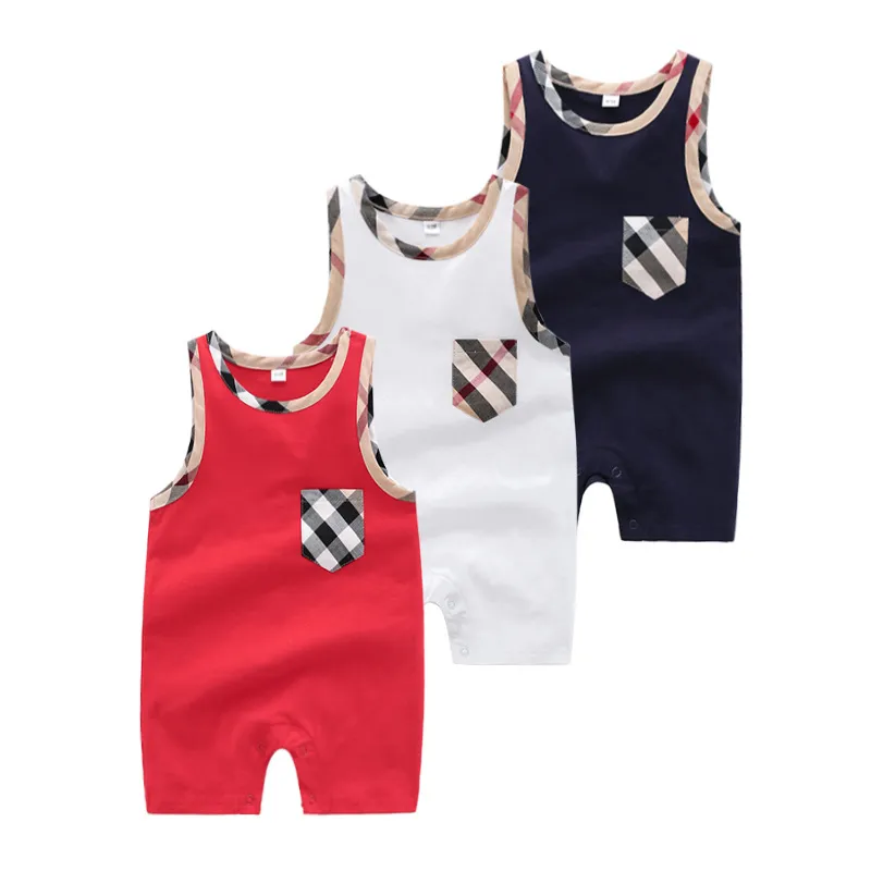 Pagliaccetti a righe per neonati Toddler Boys Onesies Abbigliamento casual per bambini Abiti casual per ragazzi Pagliaccetto per neonato Tute per neonato