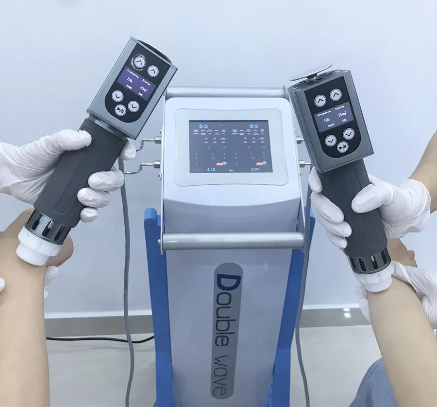 Best Selling Double Channels Radial Shockwave Physiotherapy Equipment eswt Shock wave therapy machines for musculoskeletal pain relief