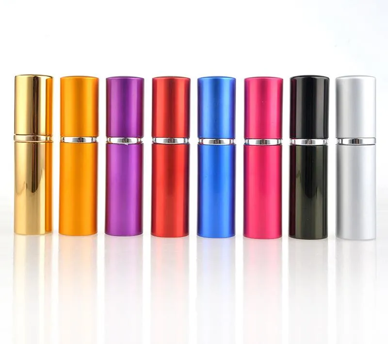 5ML Aluminum Refillable Perfume Bottle With Atomizer Portable Empty Parfume Case Container Spray Bottle