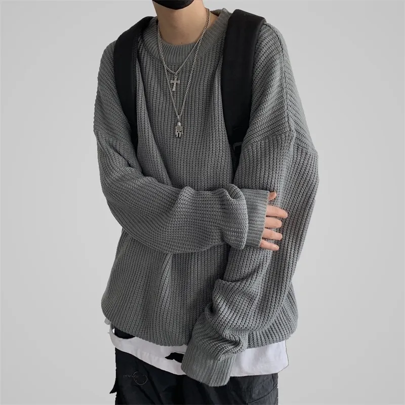Maglione Casual Oversize Da Uomo Pullover A Maglia Calda Lautunno