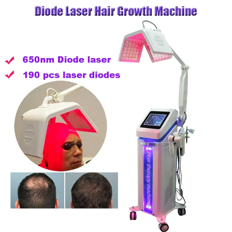 Terapia laser preprofessionale per la crescita dei capelli con laser a diodi 650nm per il trattamento della caduta dei capelli con 5 maniglie