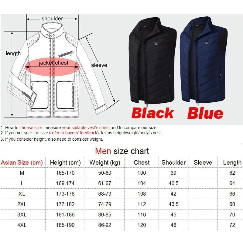 Calefactable Self Heating Vest For Men Gilet Chaleco Heated Veste  Chauffante Avec Batterie Doudoune Homme Hombre From Lahong, $17.86