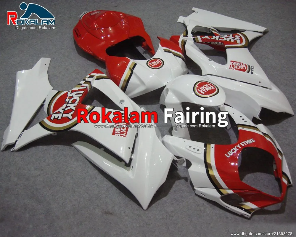 Suzuki Bodyworks Red White GSXR1000 K7 GSXR 1000 2008 GSX-R1000 2007 Aftermarket 2007 페어링 페어링 (사출 성형)