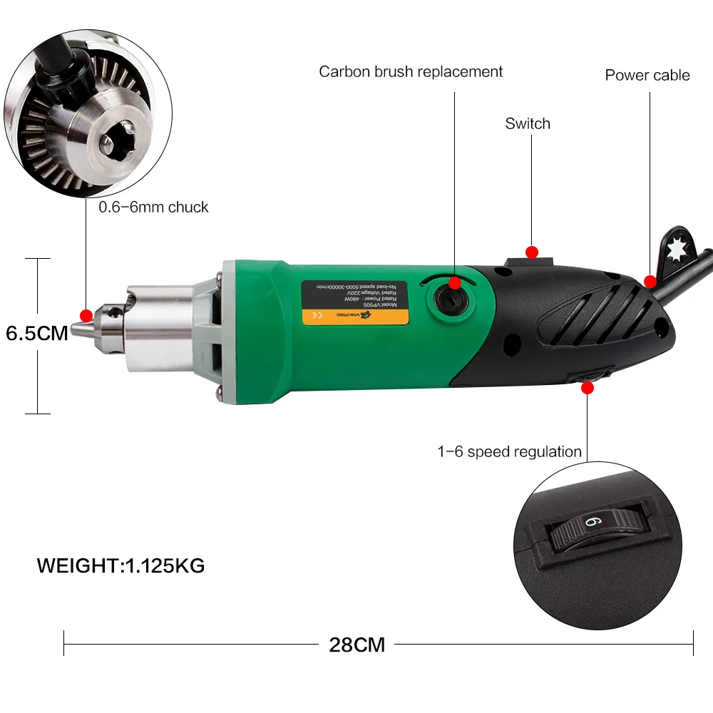 110V/220V Power Tools Electric Mini Drill Rotary Grinder DIY Drill